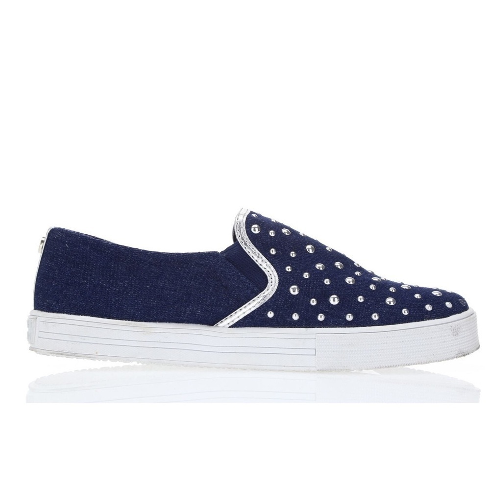 Stuart Weitzman Blue Jean Kids Vance Eden Stud Studded Slip On Sneakers Size 3